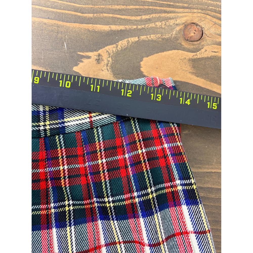 Pendleton Virgin Wool Pleated Skirt Womens 10P Red Tartan Plaid Wool USA Preppy - Picture 6 of 11